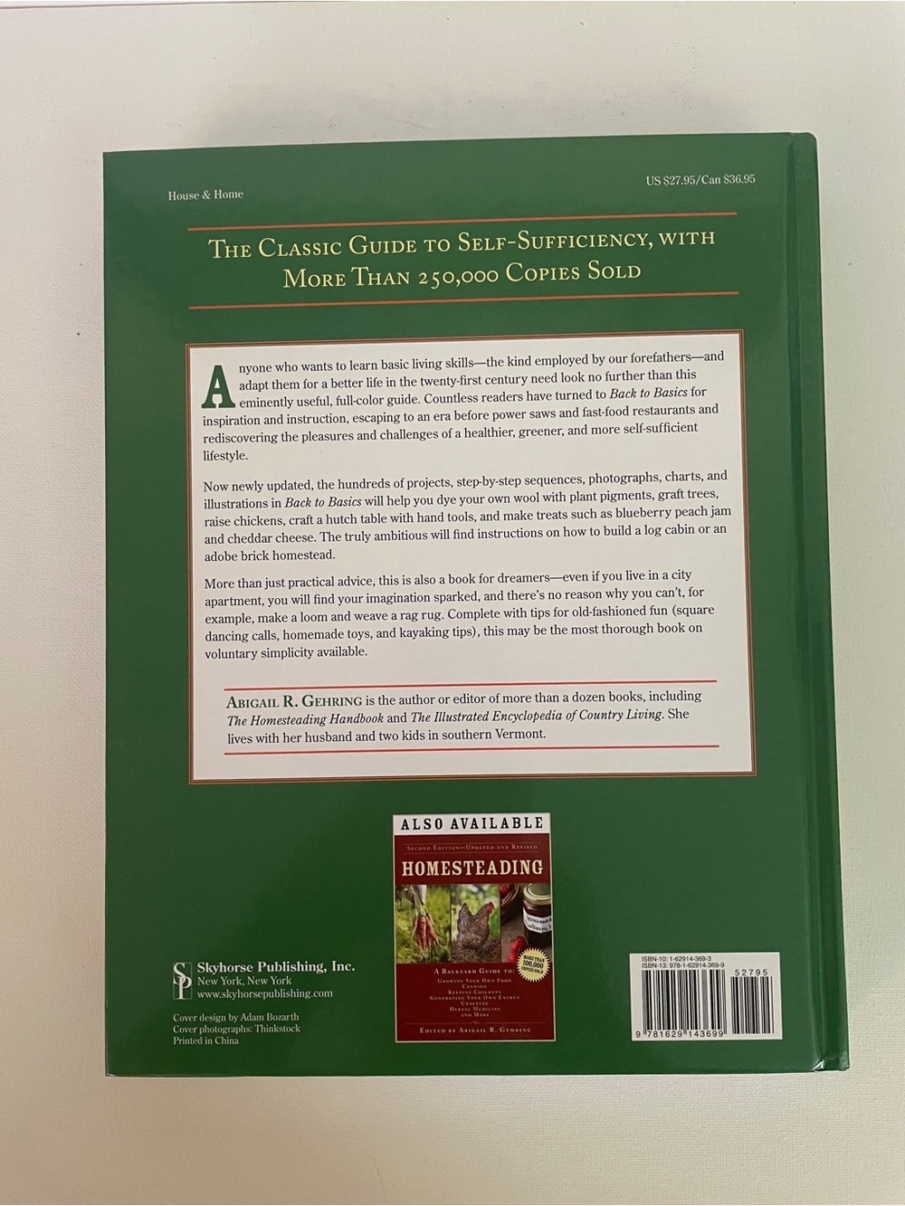 Back to Basics by Abigail R. Gehring - Green Paperback Guide Book Homesteading - Picture 2 of 2